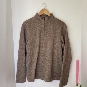 Real Tree Brown Pullover 1/4 Zip Knitted Men